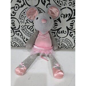Scentsy Buddy Maddie the Mouse Plush Ballerina Tutu 16" Pink Grey Soft Toy